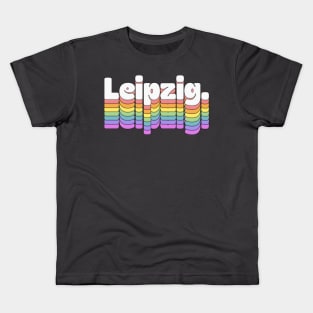 Leipzig ////\\\\ Retro Typographic Design Kids T-Shirt